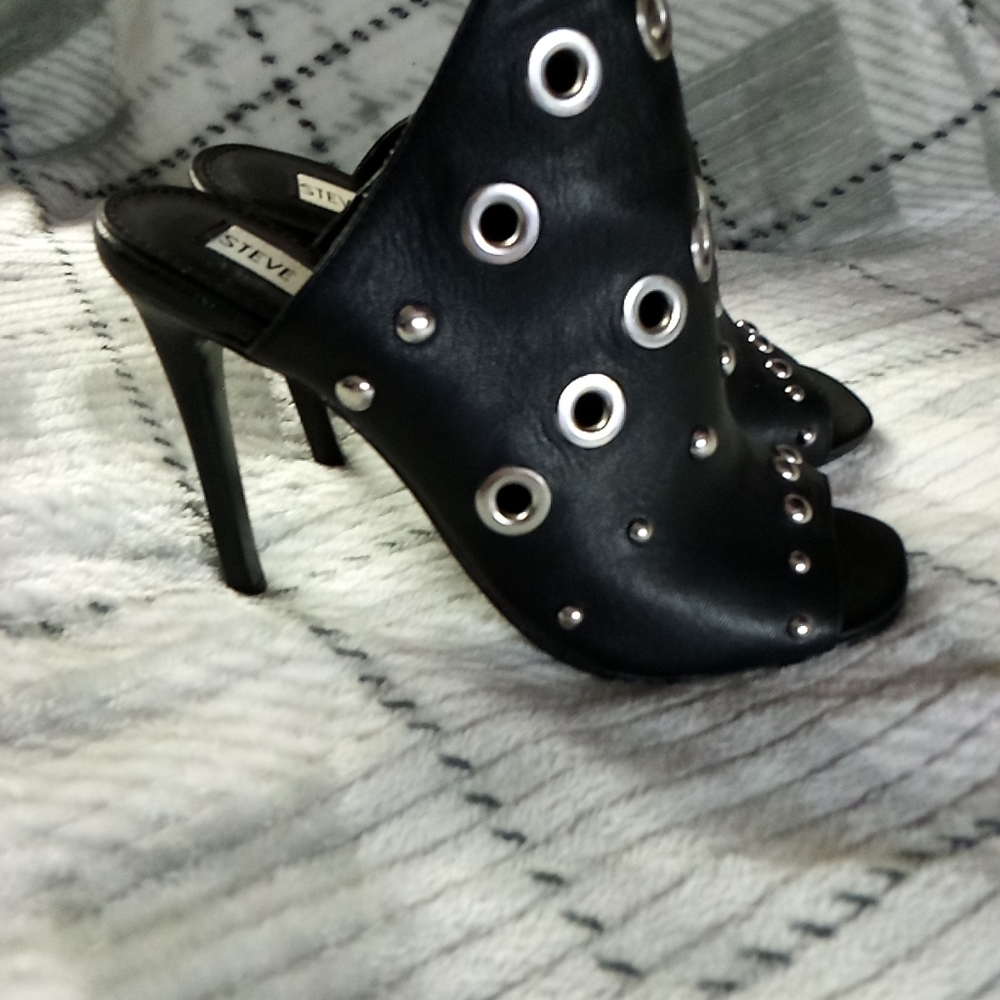 Steve Madden, Sooki-G, Black/Silver, Size 6.5
